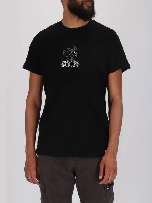 T-shirt manches courtes Pokémon Evoli imprimé dos évolutions prismatiques - 100% Coton - Kiabi