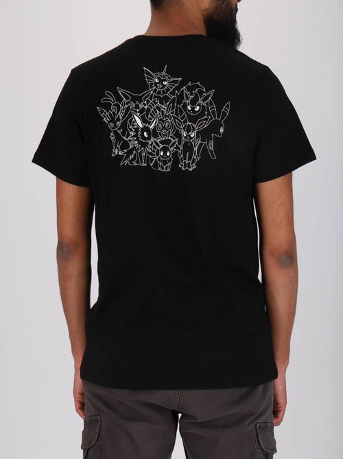 T-shirt manches courtes Pokémon Evoli imprimé dos évolutions prismatiques - 100% Coton - Kiabi