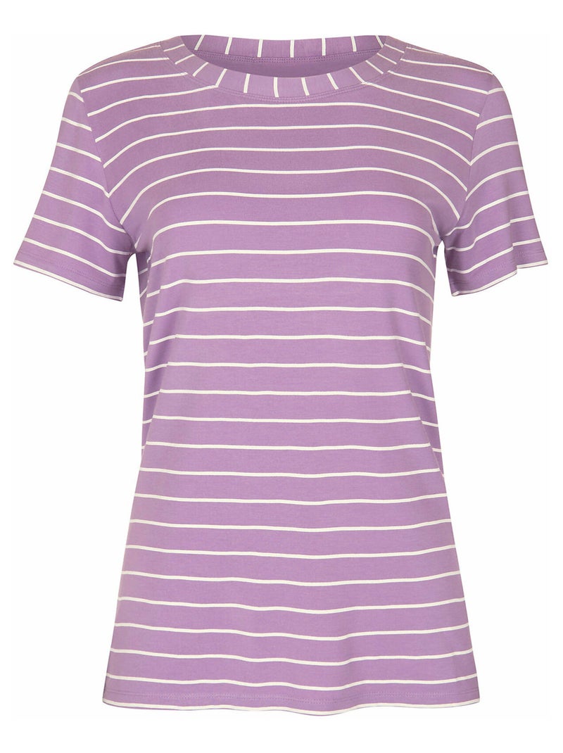 T-shirt manches courtes Posh Violet - Kiabi