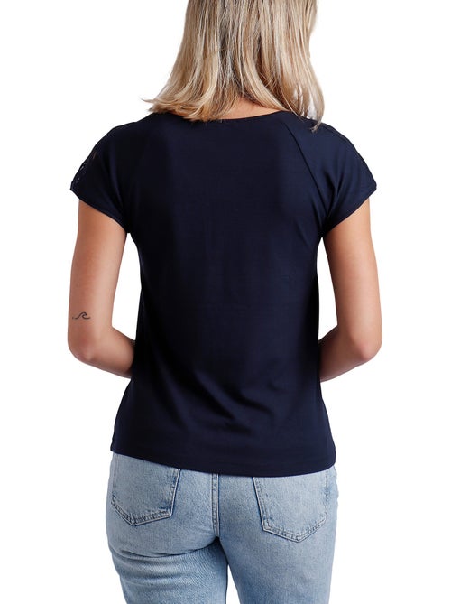 T-shirt manches courtes Puntilla Hombro - Kiabi T-shirt manches courtes Puntilla Hombro - Kiabi