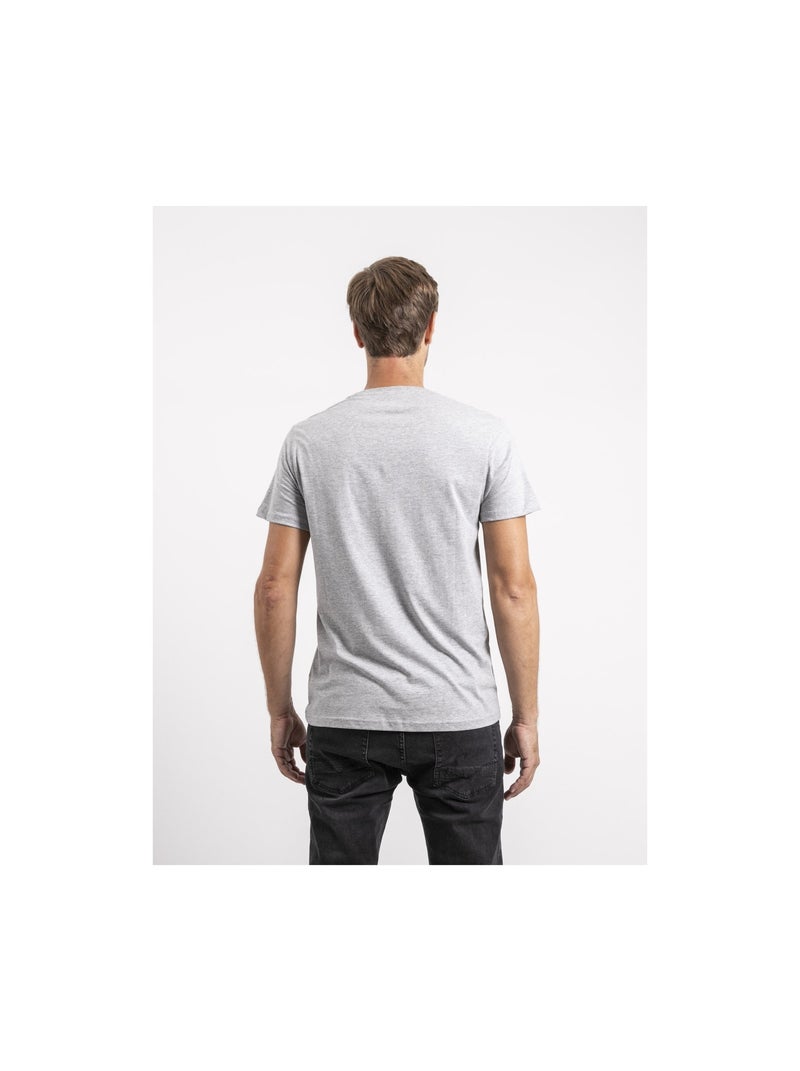 T-shirt manches courtes pur coton JAMULER Gris - Kiabi