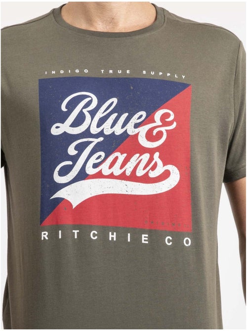 T-shirt manches courtes pur coton JAMULER - Kiabi