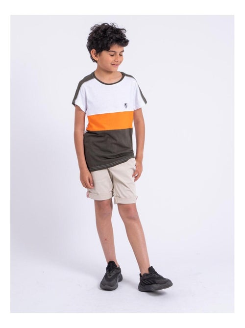 T-shirt manches courtes pur coton NABALIA garçon - Kiabi