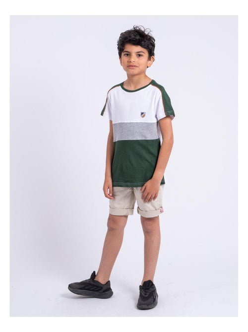 T-shirt manches courtes pur coton NABALIA garçon - Kiabi