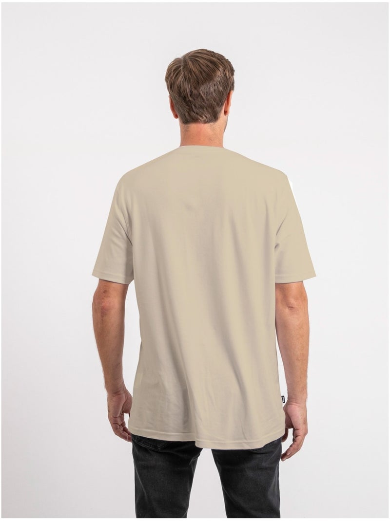 T-shirt manches courtes pur coton oversize JOCITRON Beige - Kiabi