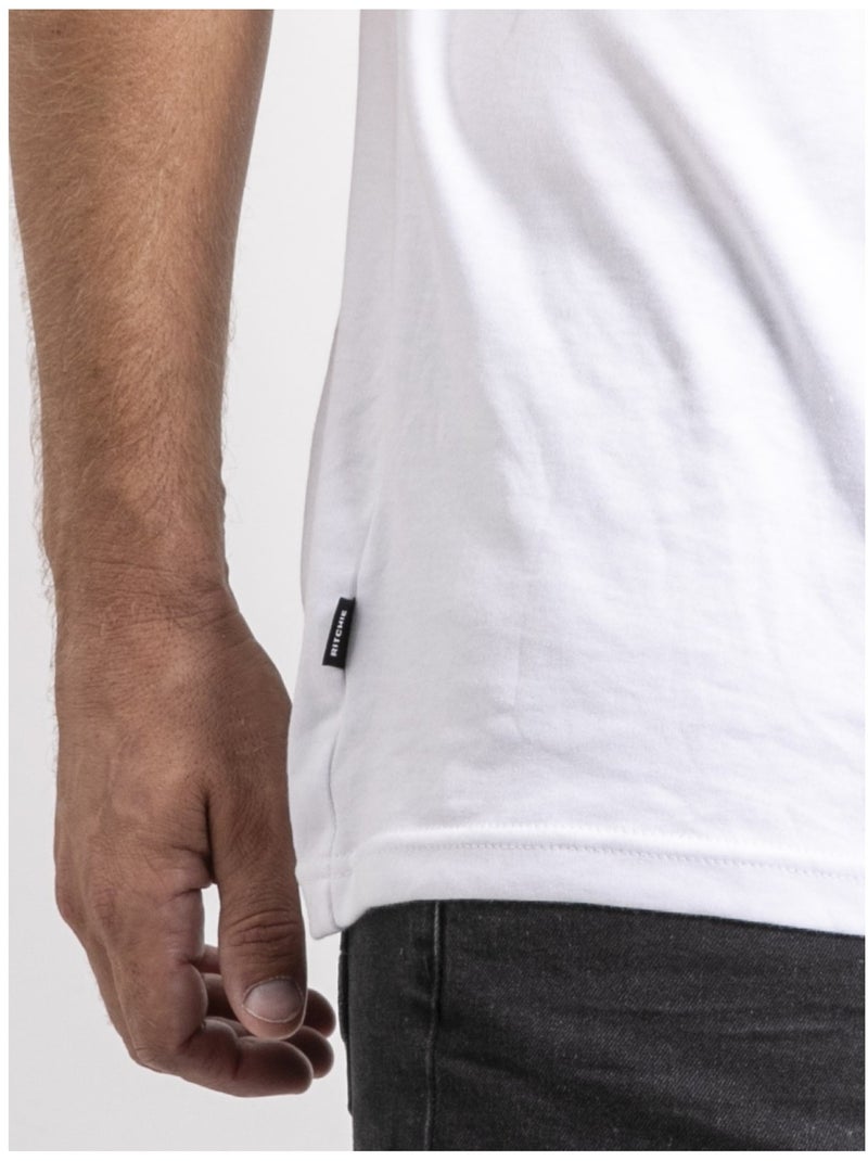 T-shirt manches courtes pur coton oversize JOCITRON Blanc - Kiabi