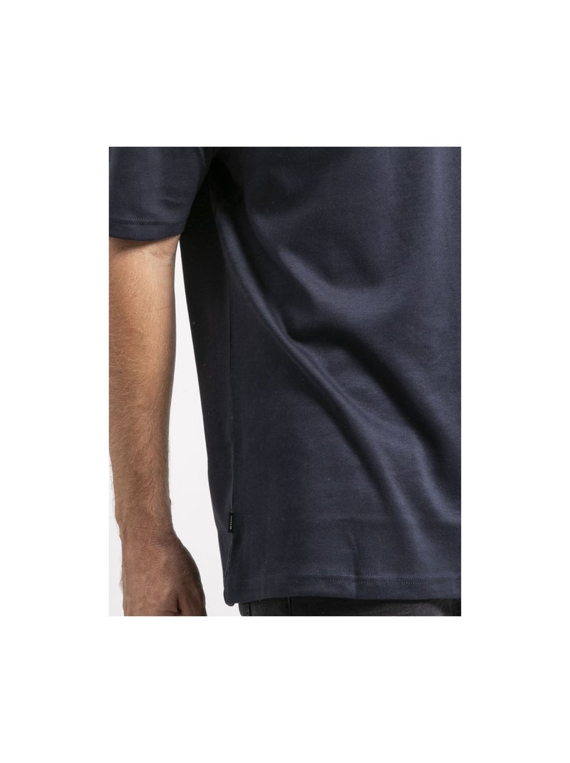 T-shirt manches courtes pur coton oversize JOCITRON Bleu marine - Kiabi