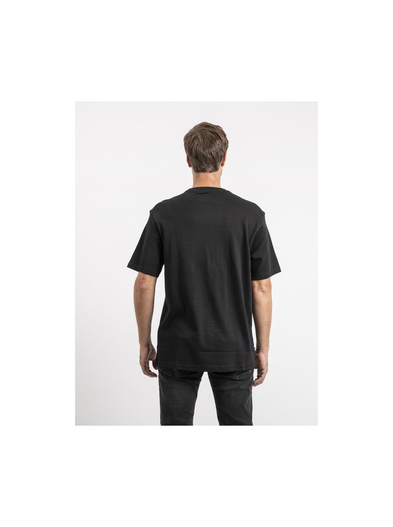 T-shirt manches courtes pur coton oversize JOCITRON Noir - Kiabi