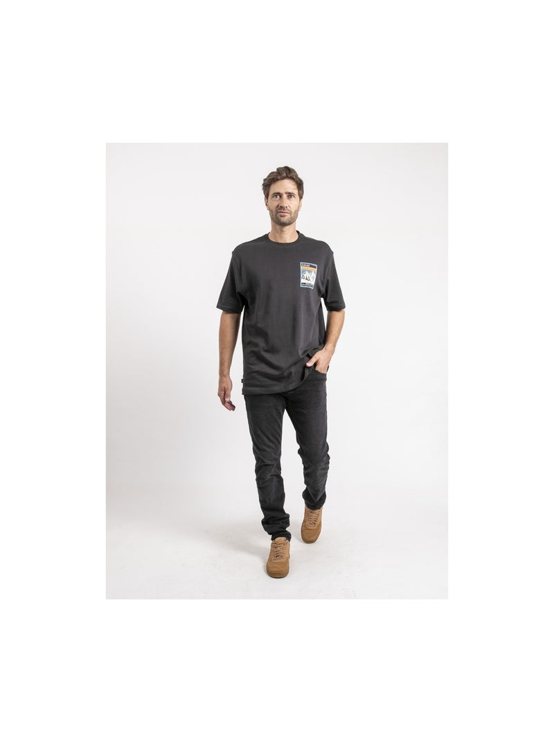 T-shirt manches courtes pur coton oversize JOKAYAK Gris - Kiabi