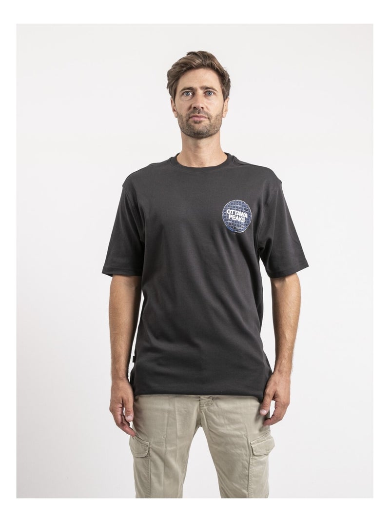 T-shirt manches courtes pur coton oversize JONGAME Gris foncé - Kiabi