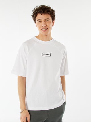 T-shirt manches courtes raglan imprimé