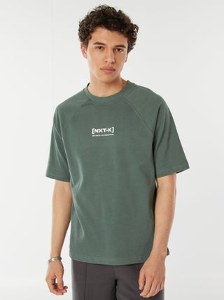 T-shirt manches courtes raglan imprimé