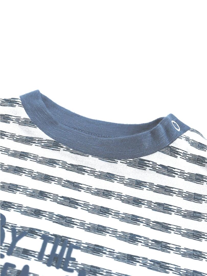 T-shirt Regatta Homme – Bleu Rayé, Manches Courtes, Coton, Taille S, Excellent état