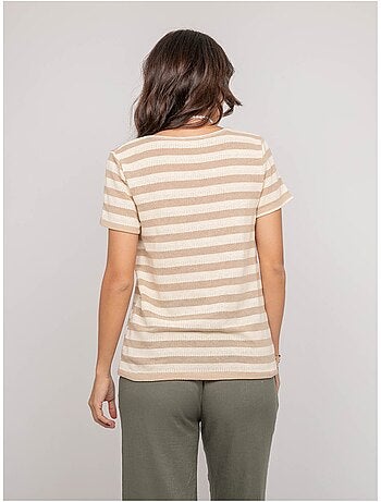 T-shirt manches courtes rayures FIGO
