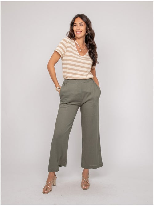 T-shirt manches courtes rayures FIGO - Kiabi