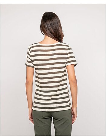 T-shirt manches courtes rayures FIGO