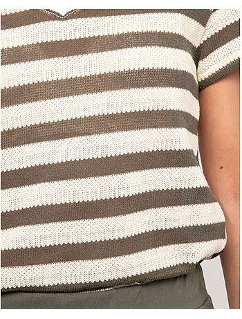 T-shirt manches courtes rayures FIGO