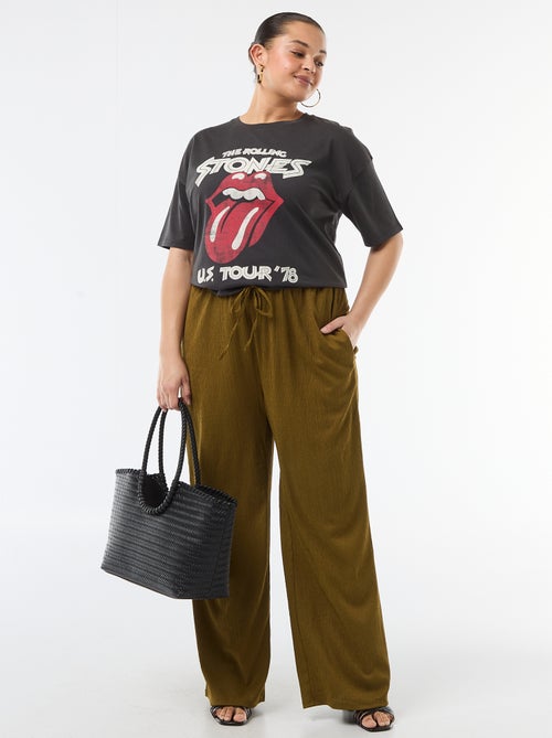 T-shirt manches courtes 'Rolling stones' - Kiabi