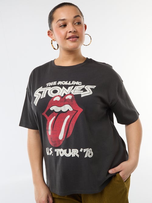 T-shirt manches courtes 'Rolling stones' - Kiabi