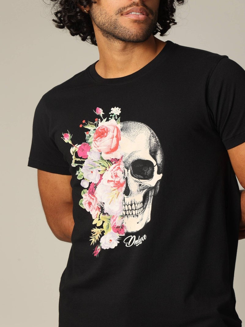 T-shirt manches courtes SPIKE pour un style affirmé 'Deeluxe' Noir - Kiabi