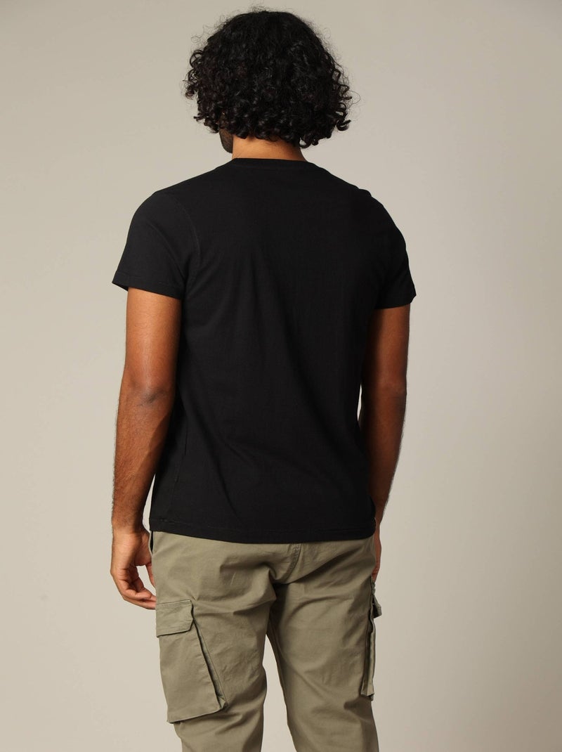 T-shirt manches courtes SPIKE pour un style affirmé 'Deeluxe' Noir - Kiabi