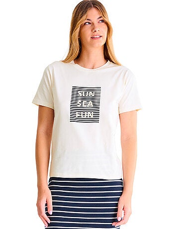 T-shirt manches courtes Sun Sea Fun SUMMERTIME