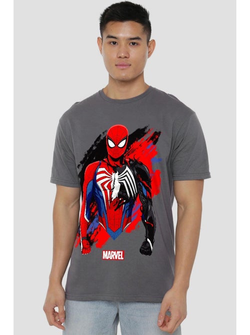 T-shirt manches courtes symbiote - homme araignée - Kiabi