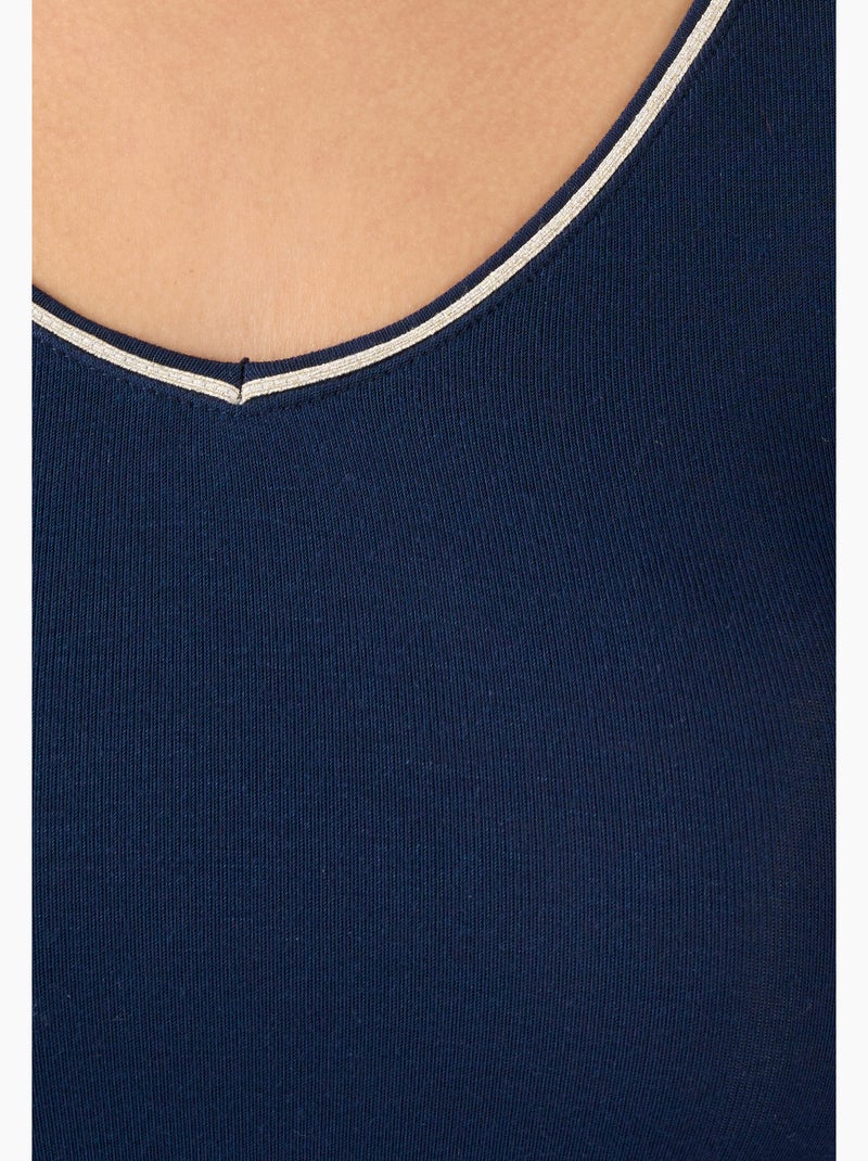 T-shirt manches courtes Thermolactyl Sensitive thermique - Damart Bleu marine - Kiabi