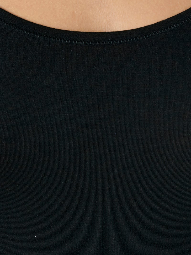 T-shirt manches courtes Thermolactyl Sensitive thermique - Damart Noir - Kiabi