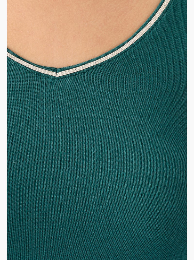 T-shirt manches courtes Thermolactyl Sensitive thermique - Damart Vert sapin - Kiabi