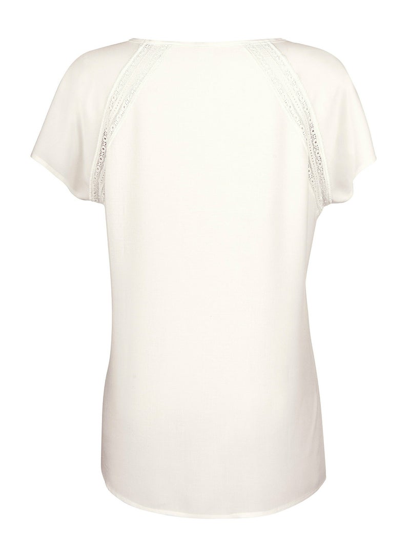 T-shirt manches courtes Timeless Ecru - Kiabi