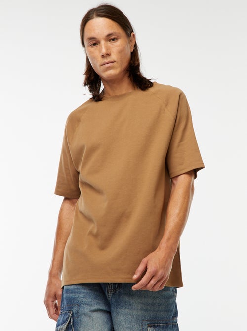 T-shirt manches courtes uni comfort fit - Kiabi