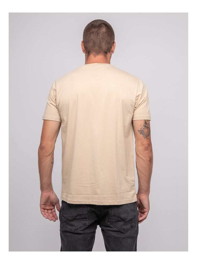 T-shirt manches courtes uni JEDDA Beige - Kiabi