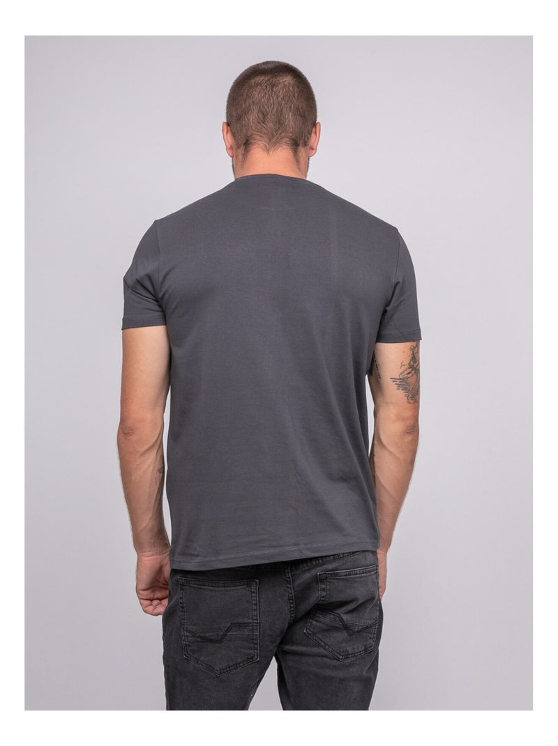 T-shirt manches courtes uni JEDDA Gris - Kiabi