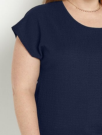T-shirt manches courtes uni ou imprimé fleurs