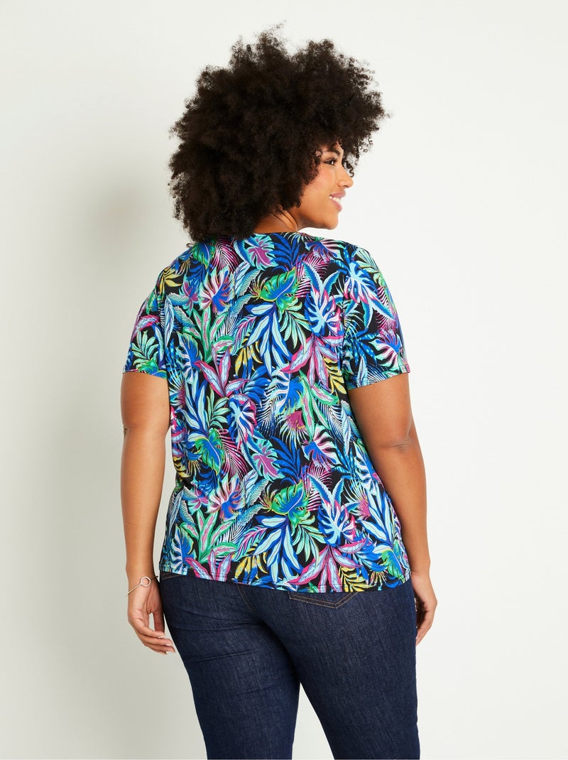 T-shirt manches courtes uni ou imprimé Multicolore - Kiabi