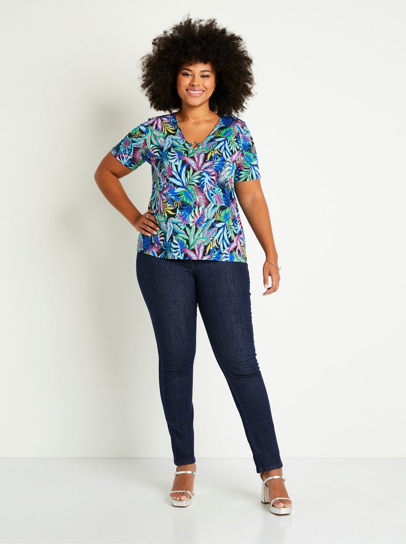 T-shirt manches courtes uni ou imprimé Multicolore - Kiabi