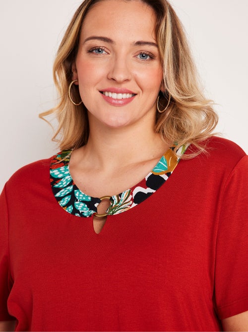 T-shirt manches courtes uni ou imprimé - Kiabi