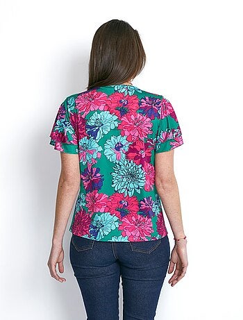 T-shirt manches courtes volantées