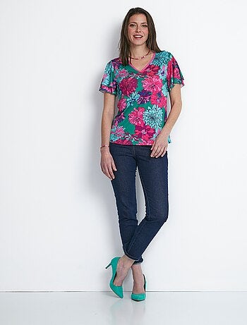 T-shirt manches courtes volantées