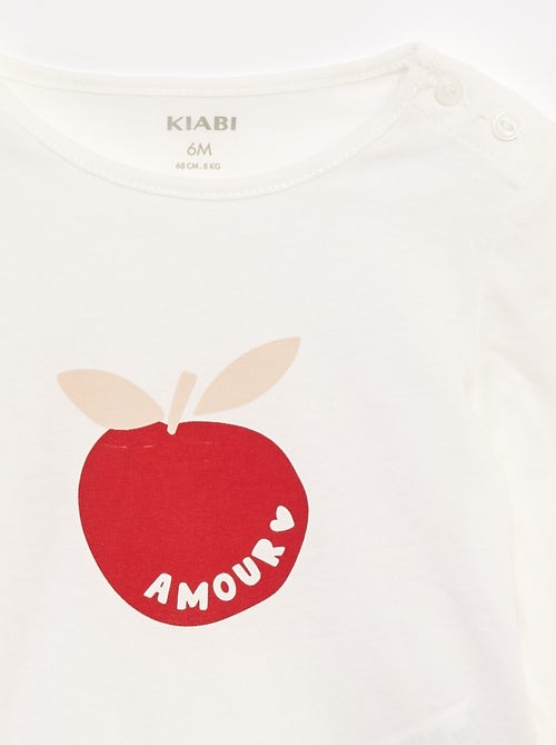 T-shirt manches longue impirmé - Kiabi