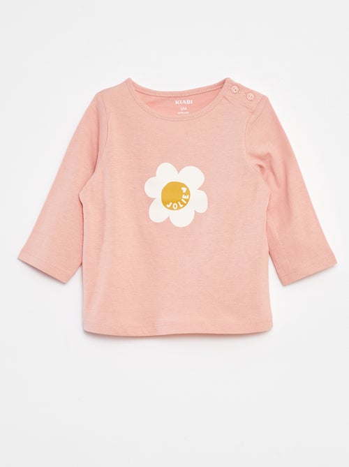 T-shirt manches longue impirmé - Kiabi