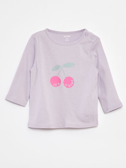 T-shirt manches longue impirmé - Kiabi