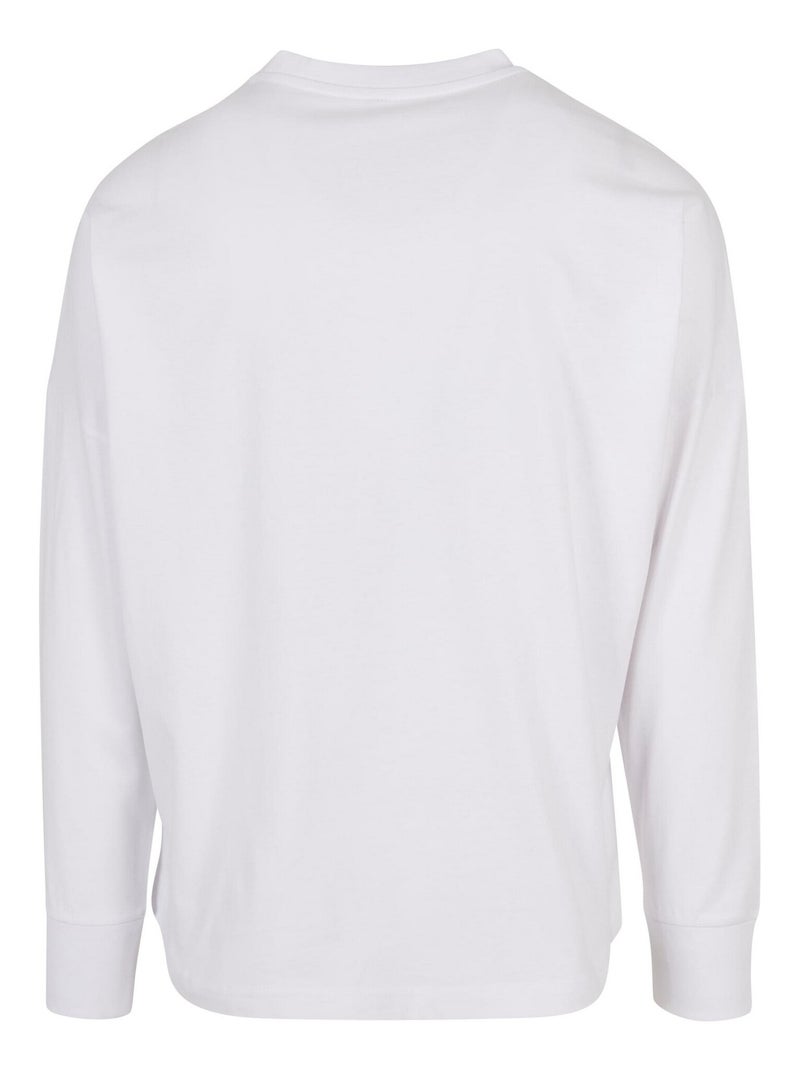 T-shirt manches longues - build your brand Blanc - Kiabi