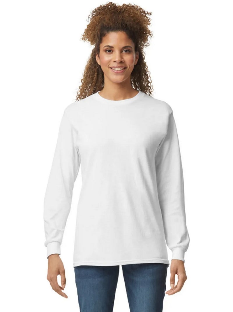 T-shirt manches longues - gildan Blanc - Kiabi
