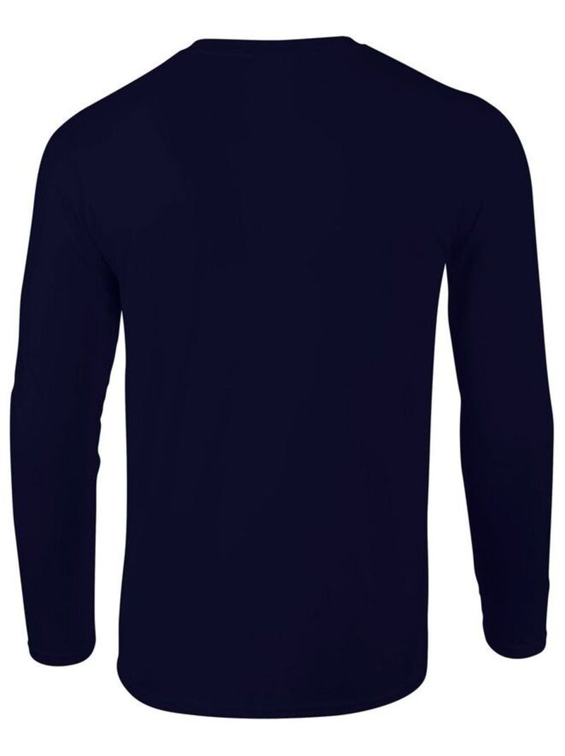 T-shirt manches longues - gildan Bleu marine - Kiabi