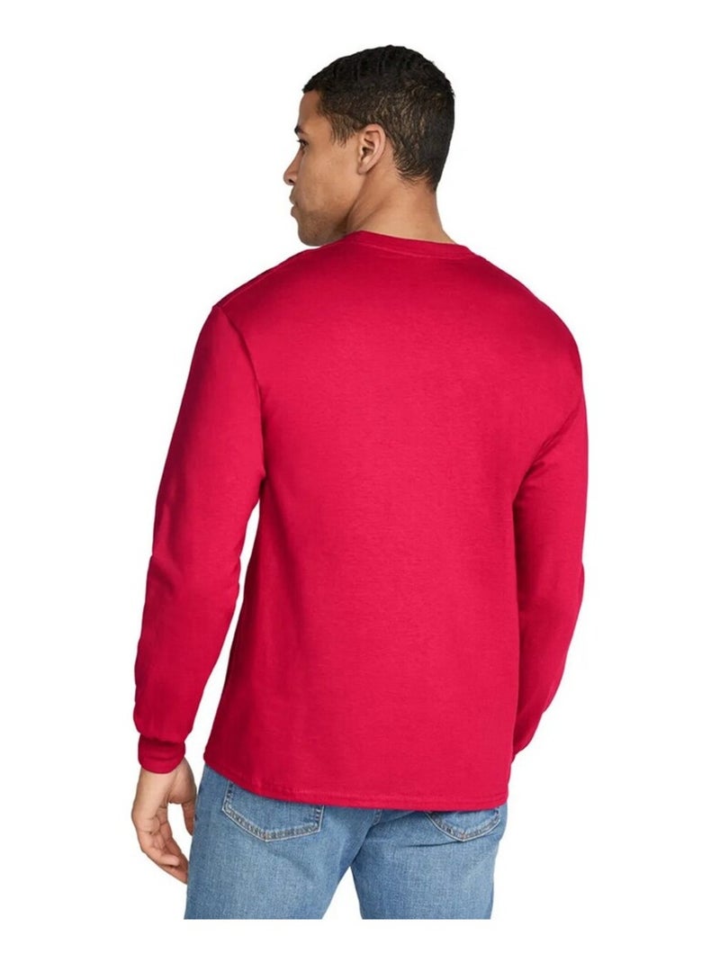 T-shirt manches longues - gildan Rouge - Kiabi