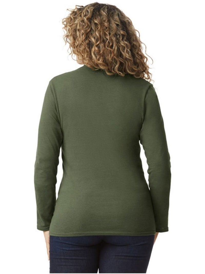 T-shirt manches longues - gildan Vert kaki - Kiabi