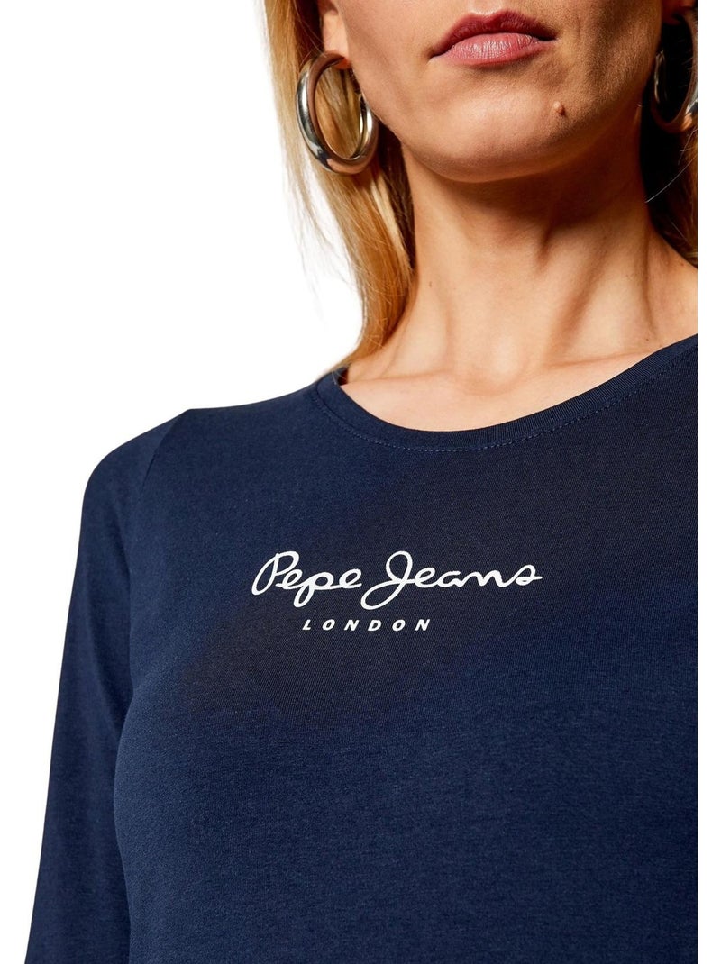T-shirt manches longues - pepe jeans Bleu marine - Kiabi