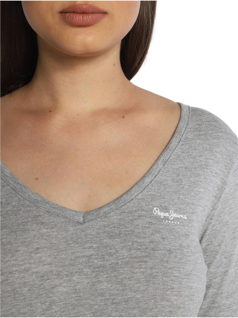 T-shirt manches longues - pepe jeans Gris - Kiabi